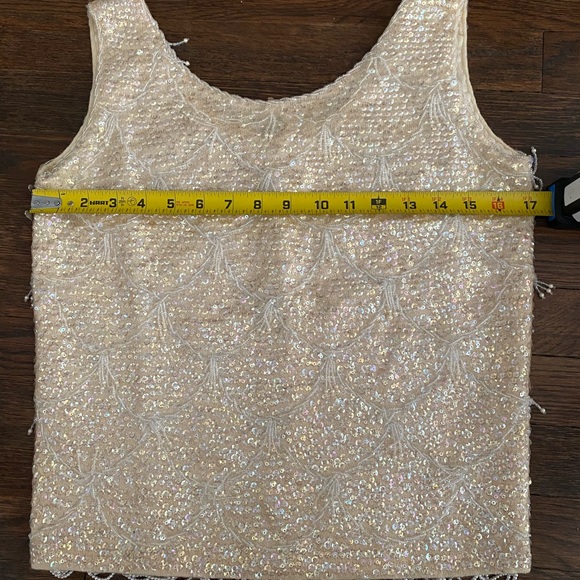 Cream Vintage Sequin Top - Picture 14 of 16